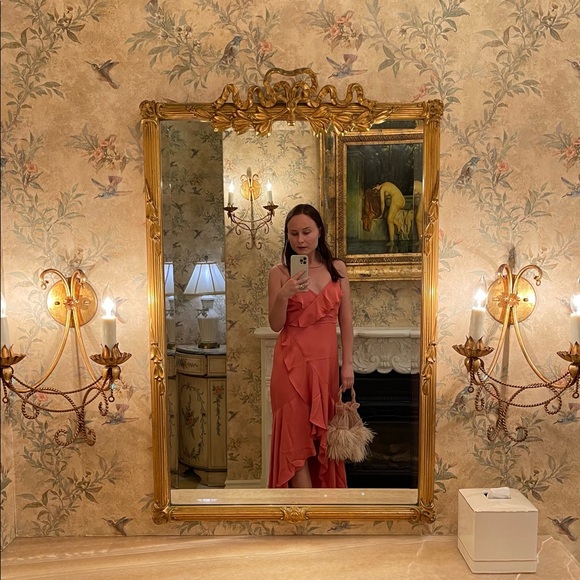 Express ruffle trim high-low midi dress - Picture 2 of 3